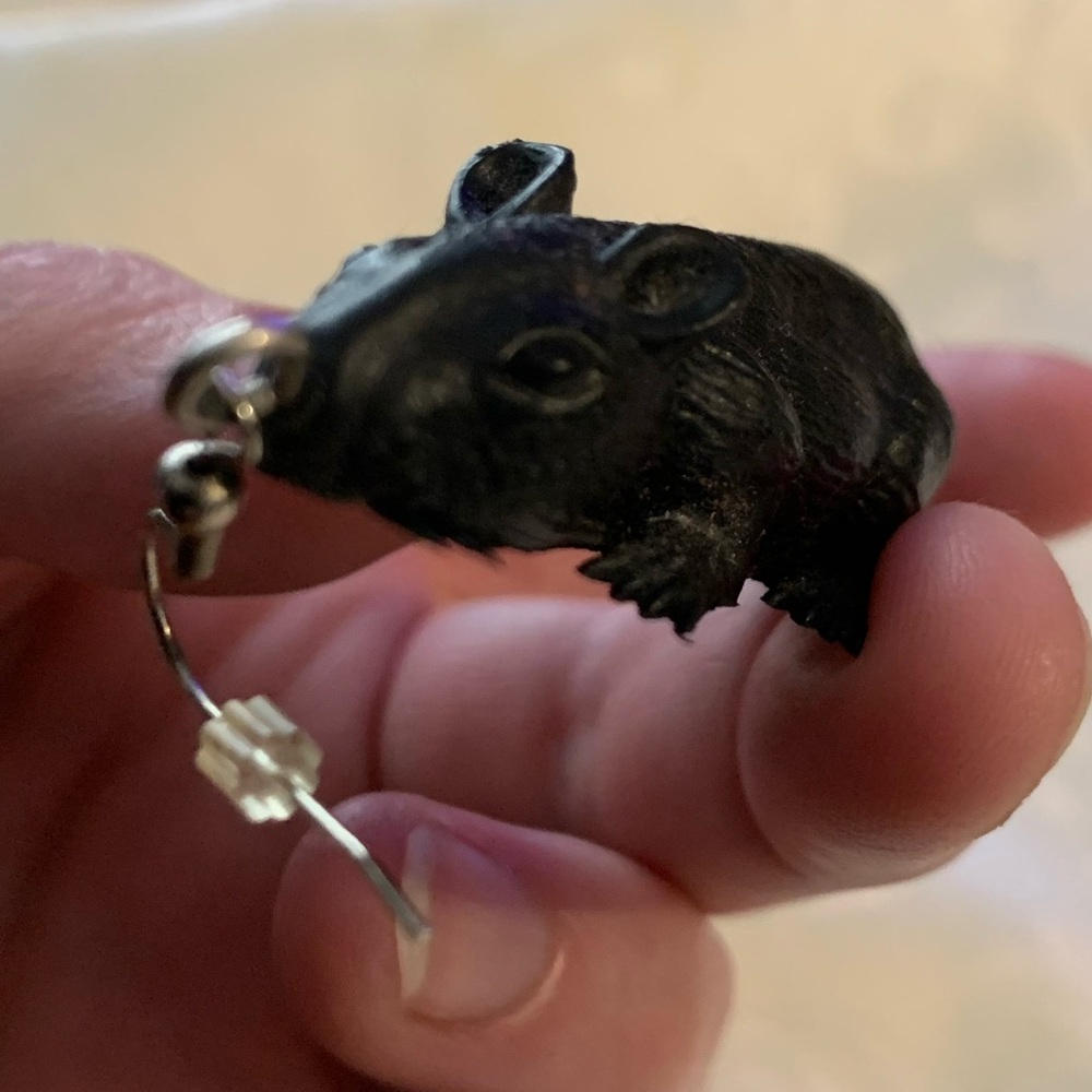 Black Rat Earrings - Picture 4 of 5